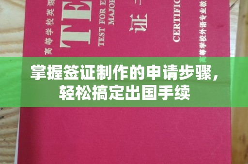 绵竹掌握签证制作的申请步骤，轻松搞定出国手续